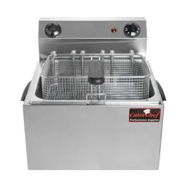 Friteuse - H 31 x 43.5 x 43 CM - 9.5 KG - 380 - 415 - Zonder - Stekker V - 6000 W - RVS - 10 Liter - Elektrisch - Caterchef - 680010
