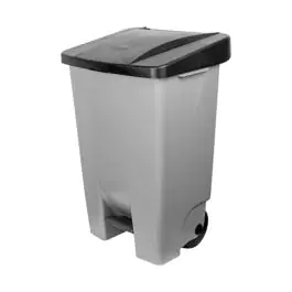 Pedaal Afvalbak - H 73.5 x 49 x 41.5 CM - 4.81 KG - Grijs - 80 Liter - Denox - 600061