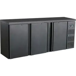 Barkoelkast - 537 Liter - 3-Deurs - Geforceerd - Zwart - Combisteel