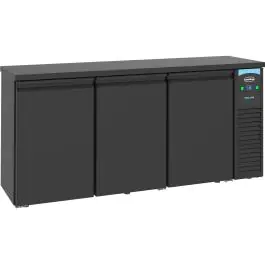 Barkoelkast - 500 Liter - 3-Deurs - Geforceerd - Zwart - Combisteel