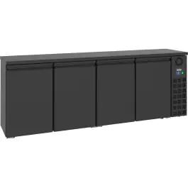 Barkoelkast - 680 Liter - 4-Deurs - Geforceerd - Zwart - Combisteel