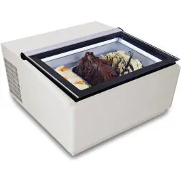 Schepijsvitrine - Klantzijde Open - Tafelmodel - Wit - 230V - H 37.5 x B 67 x D 75 CM - Combisteel