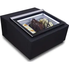 Schepijsvitrine - Klantzijde Open - Tafelmodel - Zwart - 230V - H 37.5 x B 67 x D 75 CM - Combisteel