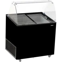 Schepijsvitrine Corsica - 6x 5 Liter - Zwart - 230V - H 122.9 x B 90.9 x D 68.4 CM - Combisteel