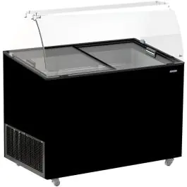 Schepijsvitrine Java - 8x 5 Liter - Zwart - 230V - H 122.9 x B 118.4 x D 68.4 CM - Combisteel