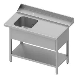 RVS Aanvoertafel - Rechts van de vaatwasser - Met Onderschap - G-Line