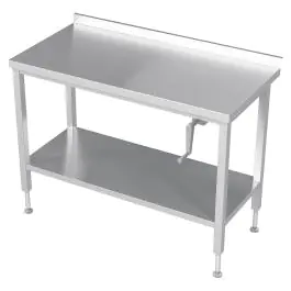 Verstelbare RVS Werktafel - Handmatig - Met Onderschap - G-Line