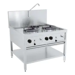 Gas Woktafel 2X17Kw + 1X9Kw - Staand model - Gas