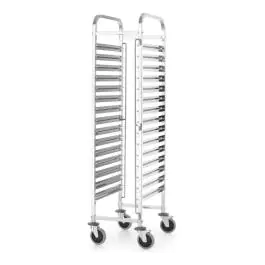 Regaalwagen - 15x 1/1 GN - RVS - Kitchen line - Hendi