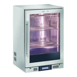 Dry Aging Kast - Glazen Deur - 1-Deurs - 138 L - 230V - RVS - Hendi