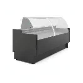 Koeltoonbank Vigo - Gebogen Ruit - B 150 CM - 230V - Zwart - Tecnodom