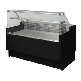 Koeltoonbank Vigo Smal - Rechte Ruit - B 300 CM - 230V - Zwart - Tecnodom