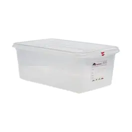 Voedseldoos - 1/1 GN - 28 Liter - H 20 x 53 x 32.5 CM - Polypropyleen - Transparant - -40°C / +100°C - Denox - 600550