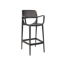 Terras Barkruk Milaan - Armleuning - Antraciet - Kunststof - G-Line