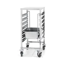 Regaalwagen - 7 x GN 1/1 - RVS - H 92.5 X 55 X 38 CM - Hendi - 810668