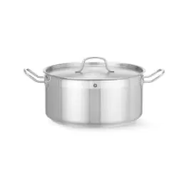 Kookpan - Laag - Deksel - Ø32 cm - 12 liter - Hendi - Profi Line - 830604