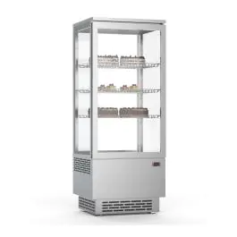 Koelvitrine - 1-Deurs - Led Verlichting - 78 Liter - RVS - 230V - G-Line