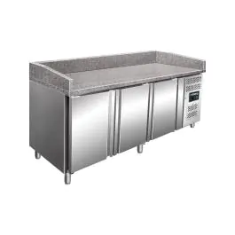 Pizzawerkbank - Digitale Temperatuurregeling - RVS - 635 Liter - 230V - H 104 x B 202 x D 80 CM - Saro - 323-3136
