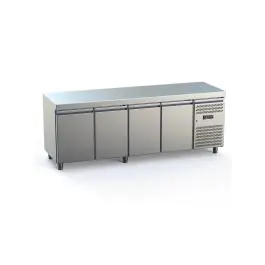 Koelwerkbank - 4-Deurs - 461 Liter - RVS - 230V - H 85 x B 223 x D 70 CM - G-Line