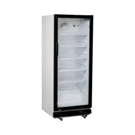 Flessenkoeler - 304 Liter - 1-Deurs - Glazen Deur - Geventileerd - Zilver - Saro