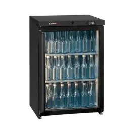 Koelkast - 125 Liter - 1-Deurs - Glazen Deur - Zwart - Gamko