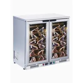 Dry Aged Kast - 2-Deurs - 200 Liter - Zilver - 230V - G-Line