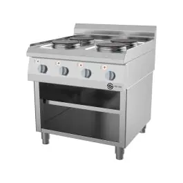 Kooktafel - Elektrisch - 4 Zones - RVS - 400V - B 80 CM - G700 Line - G-Line