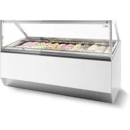 Schepijsvitrine Millenium - 16x 5 Liter - 230V - H 135.6 x B 149.6 x D 105.4 CM - Combisteel