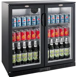 Barkoelkast - 198 Liter - 2-Deurs - Geventileerd - Zwart - Combisteel