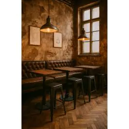 Barkruk Retro - Vintage Look - Zwart - Metaal - G-Line