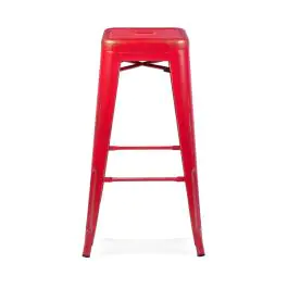 Barkruk Retro - Vintage Look - Rood - Metaal - G-Line