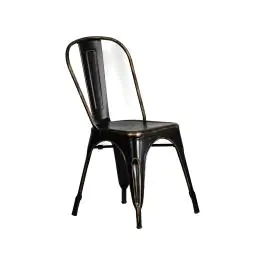Stoel Retro - Stapelbaar - Vintage Look - Zwart - G-Line