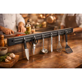 Messenmagneet - 6 Haken - Zwart - L 60 CM - G-Line