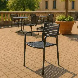 Terrasstoel Palermo - Stapelbaar - Zwart - G-Line