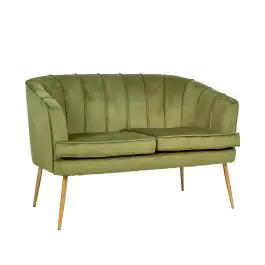 Sofa Relax - 2 Zits - Olijfgroen - Velvet - B 120 CM - G-Line