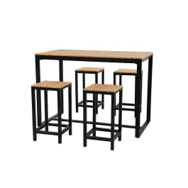 Terras Barset - Halfhoog - Polywood Blad - Houtlook - Aluminium - H 92 x B 130 x D 70 CM - G-Line