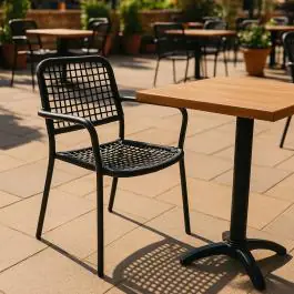 Terrasstoel Dinner - Rattan - Stapelbaar - Antraciet - G-Line