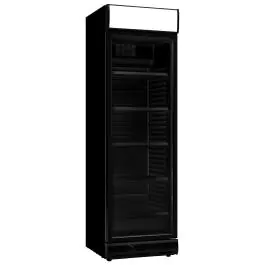 Koelkast - 382 Liter - 1-Deurs - Glazen Deur - Geventileerd - Zwart - Combisteel