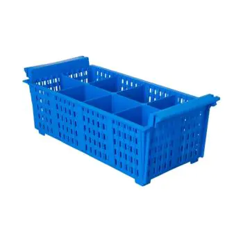 Bestek Inzet Draagkorf - 8 Vakken - Blauw - Kunststof - 023013