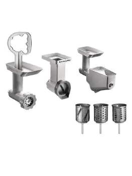Accessoireset - 6-delig - Vleesmolen, Rasp, Groentezeef - Kitchenaid - AD294