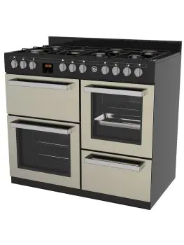 Gasfornuis - 7 Pitten - 2 Elektrische Ovens - Grill - Opslagruimte - Beige - 400V - G-Line