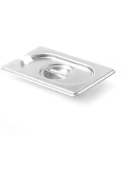 Gastronormdeksel met lepeluitsparing - RVS - 10.8 X 17.6 CM - Hendi - 806975