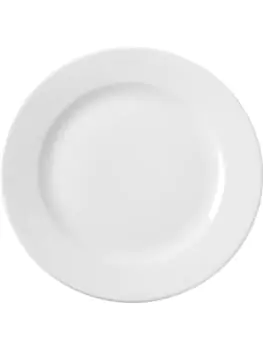 Bord plat - 12 stuks - Porselein - 24 CM - Hendi - 794074