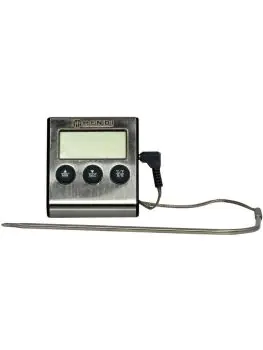 Braad thermometer/timer - RVS - H 1.7 X 7 X 6.5 CM - Hendi - H271346