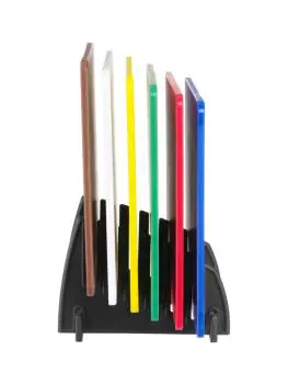 Snijplanken Set - HACCP - 6 Stuks - Met Rek - H 37.2 x 45 x 31.5 CM - Hendi - 825686