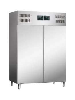 Koel- & Vriescombinatie - Circulatieventilator - Digitale Temperatuurregeling - RVS - 2x537 Liter - 230V - H 201 x B 134 x D 84.5 CM - Saro - 323-1225