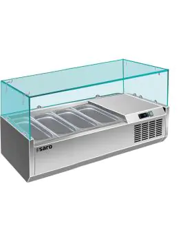 Opzet Koelvitrine - 4x 1/3 GN - Digitale Temperatuurregeling - RVS - 230V - H 43.5 x B 120 x D 39.5 CM - Saro - 323-1030