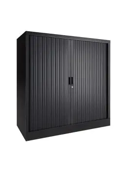 Roldeurkast - Zwart - H 118 x 120 x 43 CM - Proflight