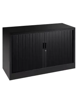 Roldeurkast - Zwart - H 69 x 120 x 43 CM - Proflight