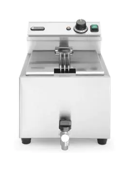 Friteuse Mastercook met aftapkraan - 8 l - RVS 180 - H 34.5 X 51.5 X 30 CM - Hendi - H209202